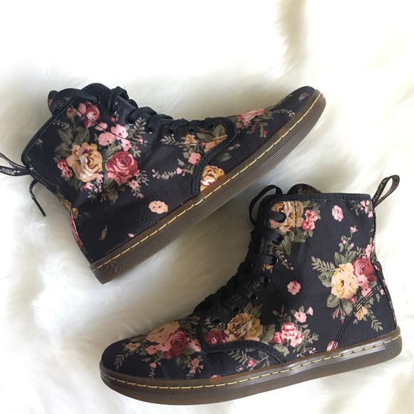 flower pattern doc martens